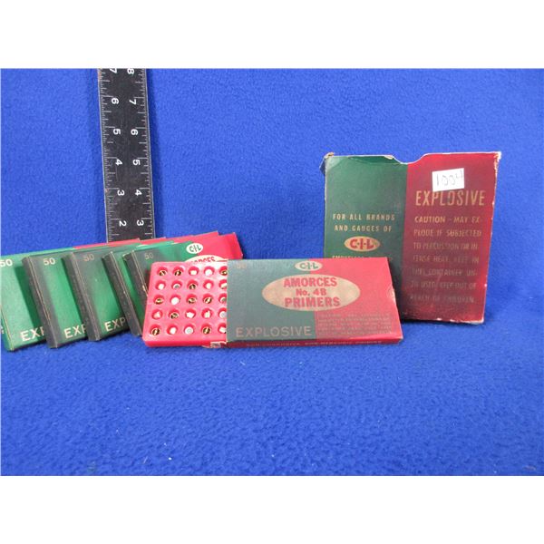 Vintage CIL No. 4B Primers - 5 Boxes of 50, Box of 35 (Pick Up Only)
