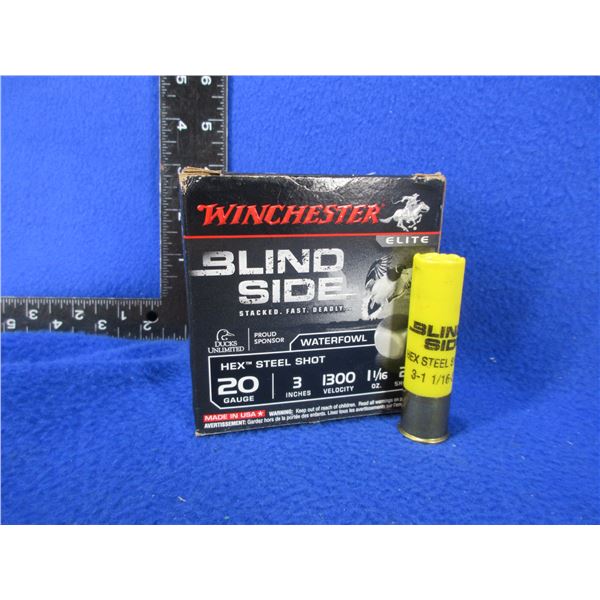 20 Ga. 3" 2 Shot Blind Side Winchester Shotshells - Box of 25 (Pick Up Only)