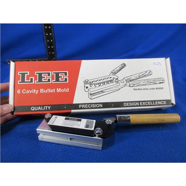 NEW - .358" 200gr Lee 6 Cavity Bullet Mold C358-200-RF with Handle