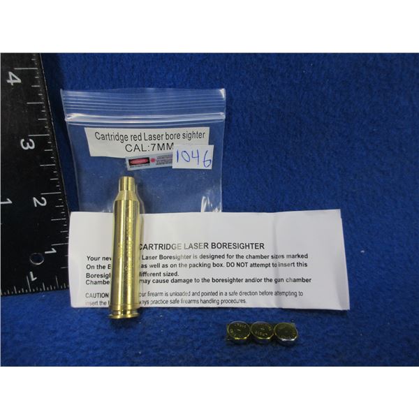 NEW - 7MM Cartridge Red Laser Bore Sight with Batteries