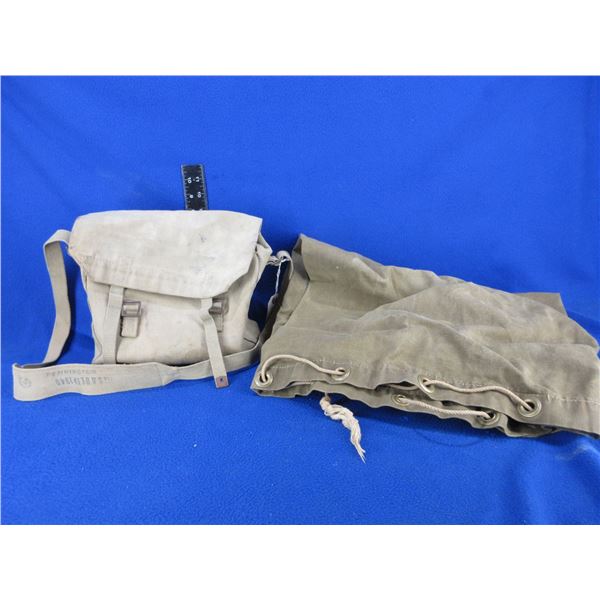 WWII P37 Small Pack Dated 1942 with Broad Arrow and a Duffel Bag