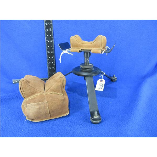Rifle Bench Rest with Small Pad and Shooting Rest Bag