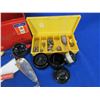 Image 2 : Lot of Misc. Fishing Tackle - Weights, Hooks, Leaders, Line, Spawn Sac Tyer, Etc.