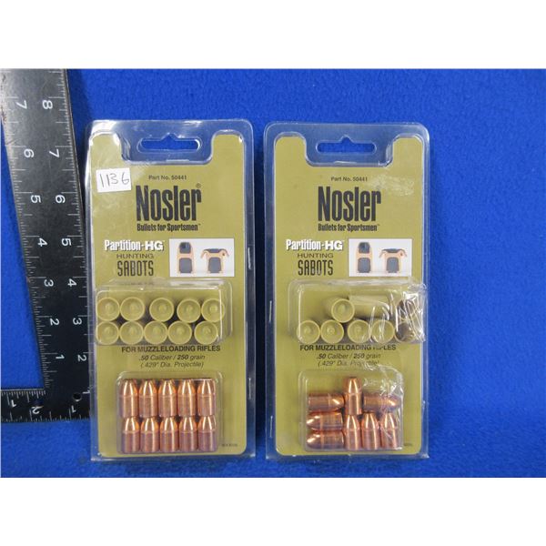 50 Cal. 250gr .429" Projectile Nosler Hunting Sabots - Pack of 10, Pack of 8