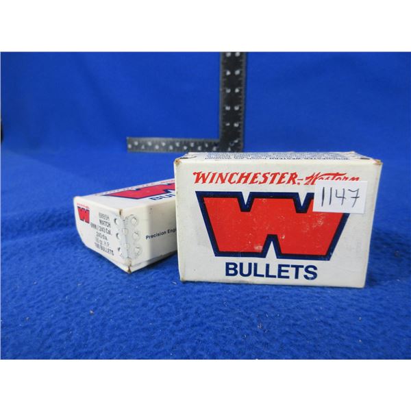 6MM .243" 85gr HP Match Winchester Bullets - 2 Sealed Boxes of 100