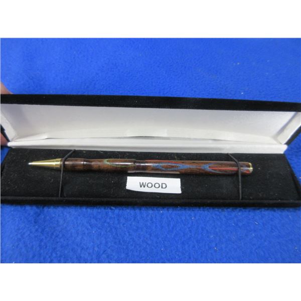 Wood Pen in Display Case