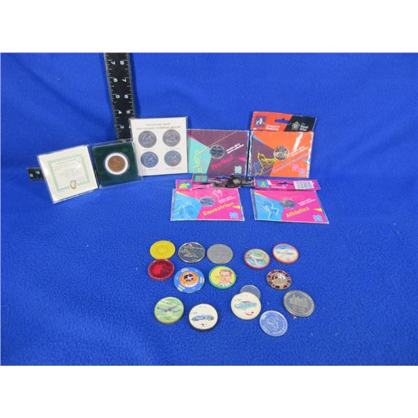 Lot of Misc. Tokens - Stampede Dollars, London 2012, Hostess/Dare Discs, Etc.