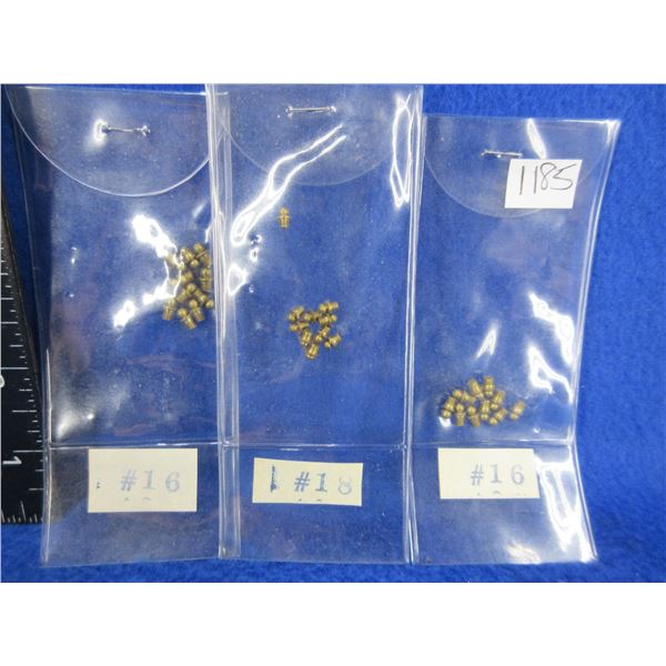 Shotgun Bead Sights - 2 Packs of 10 (# 16), 1 Pack of 10 (# 18)