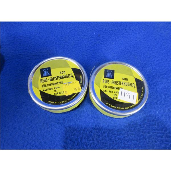 RWS Dynamit Nobel .177 Cal. Diabolo Pellets - 2 Sealed Boxes of 500