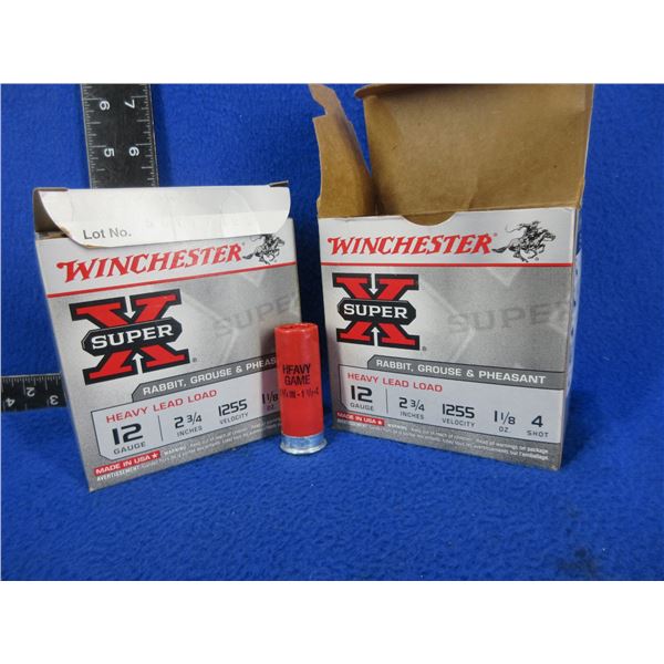 12 Ga. 2 3/4" 4 Shot Winchester Shotshells - Box of 25, Box of 14 (Pick Up Only)