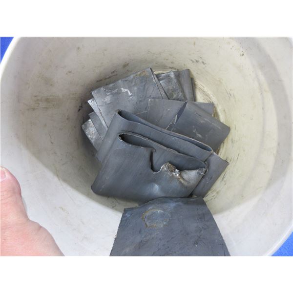 Lot of Flattened/Cut Up Lead Pipe - Approx. 24 lbs - Pick Up Only