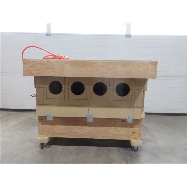 Handmade Wood and Steel Pellet Trap with Plug-In Light - Pick Up Only
