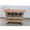 Image 1 : Handmade Wood and Steel Pellet Trap with Plug-In Light - Pick Up Only
