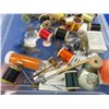Image 3 : Lot of Misc. Fly Tying - Thread, Mustad Hooks, Poly Fuzz, Hackle Guards, Etc.