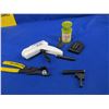 Image 1 : Lot of Misc. - 38 Spl 6 Round Moon Clips x 21, Moon Clip Tool, Moonsetter, Pouch, Etc.