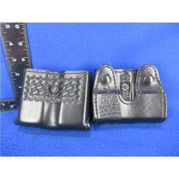 2 Safariland Model 079 Glock 20, 21 Double Magazine Pouches