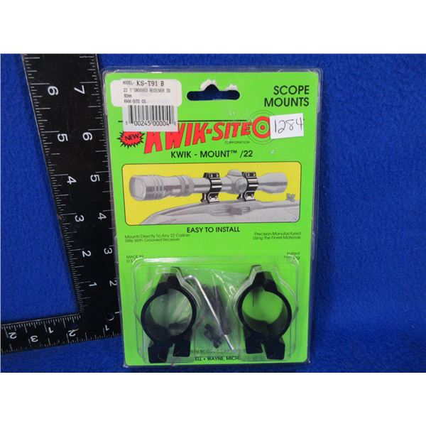 Kwik-Site 30MM Model KS-T91 B .22 Cal. Rings - New Old Stock