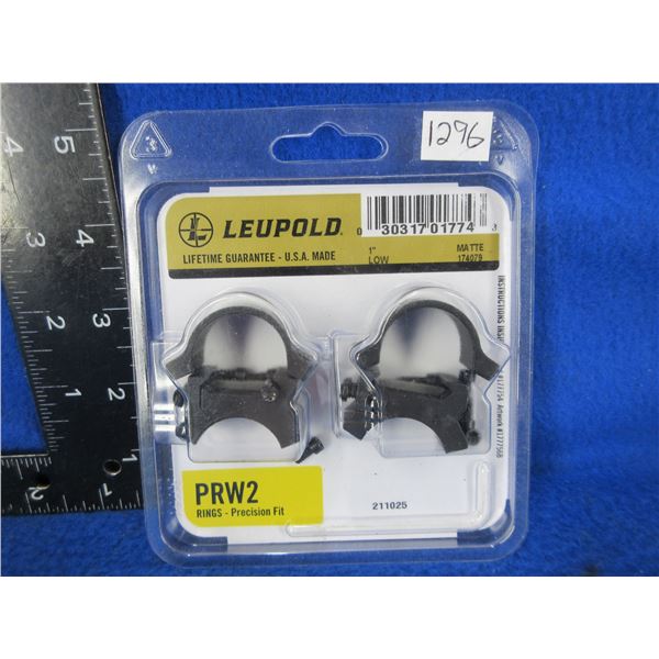 NEW - Leupold 1" Low Matte Steel Rings PRW2