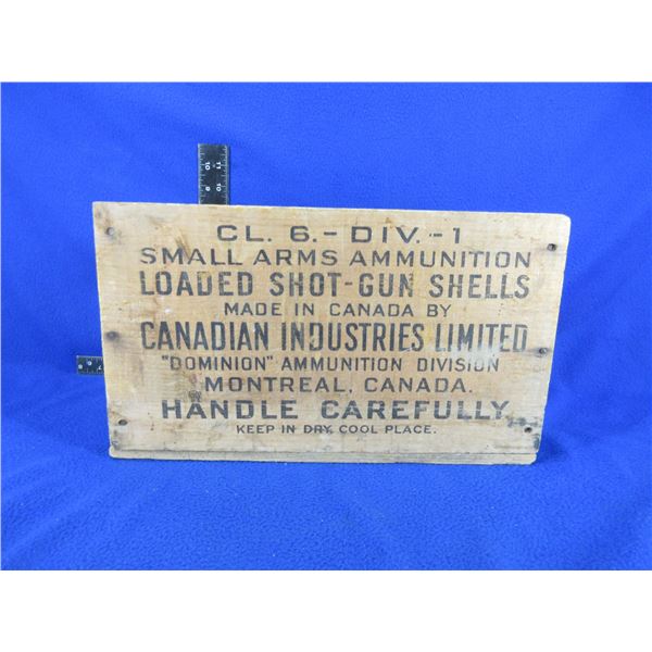 Wood Ammo Box - Imperial CIL Dominion 12 Ga. Shot-Gun Shells