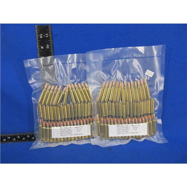 223 Rem. Reloads - Lot of 100 (Pick Up Only) - Sold as Components