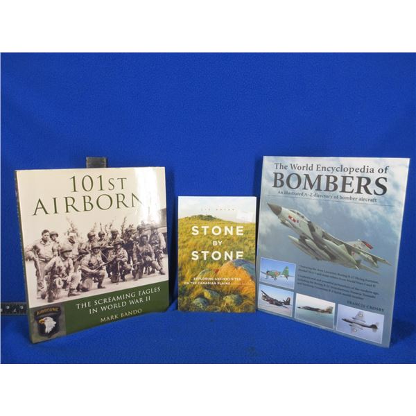 3 Books - Stone by Stone, 101st Airborne, The World Encyclopedia of Bombers