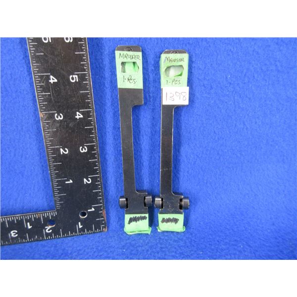 2 - 1 Piece Steel Bases with Screws - Fit Mauser