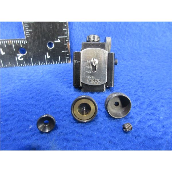 Lyman 66LA Receiver Peep Sight with 3 Extra Apertures