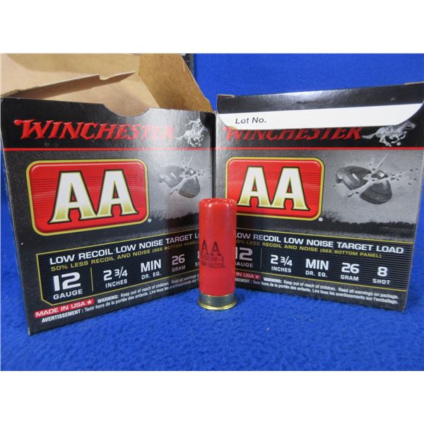 12 Ga. 2 3/4" 8 Shot Winchester Shotshells - 2 Boxes of 25 (Pick Up Only)