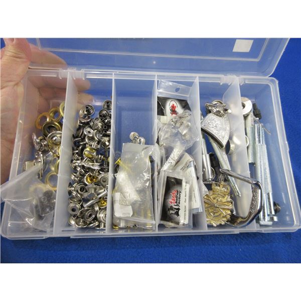 Leather Tooling Kit with Fasteners, Stamps, Punches, Etc.