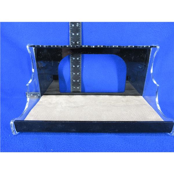 Black & Clear Plastic Display Stand for 8 Handguns