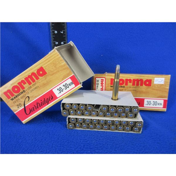 30-30 Win. 170gr SP FN Norma Cartridges - 2 Boxes of 20 (Pick Up Only)
