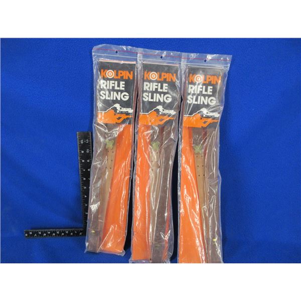 3 Kolpin Leather Rifle Slings - New Old Stock