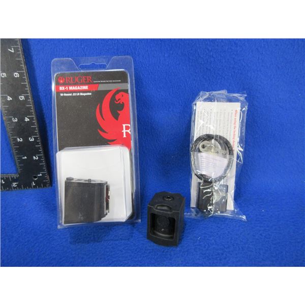 2 - Ruger 10/22 Rotary Magazines & Ruger Cable Lock - PAL Required