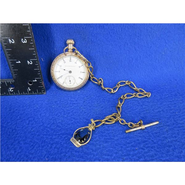 Vintage Gold-Filled Pocket Watch with Chain - Elgin National Watch Co.