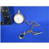 Image 1 : Vintage Gold-Filled Pocket Watch with Chain - Elgin National Watch Co.