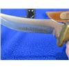 Image 3 : Smith & Wesson Fixed Blade Knife with Leather Sheath - 3 3/4" Blade, 8" Overall Length