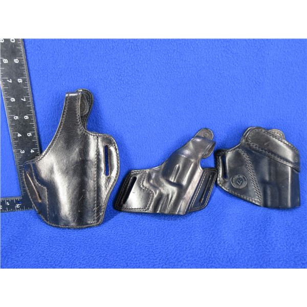 3 Leather Holsters - Bianchi #5, Ernie Hill 1911-5 & Nova