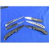 Image 1 : 6 Assorted Folding Lock Blade Knives - 4 have belt clips