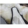 Image 4 : Large White Wolf Rug - Head to Tail 72", Front Paw to Front Paw 72"