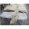Image 5 : Large White Wolf Rug - Head to Tail 72", Front Paw to Front Paw 72"