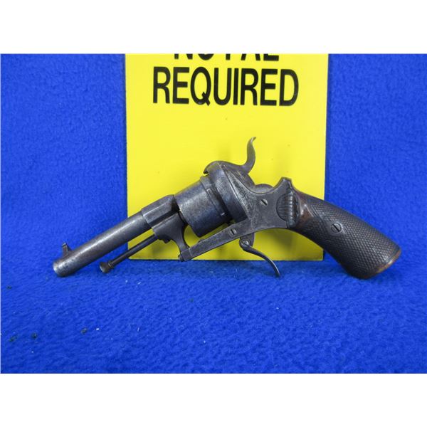 Antique - No PAL Required - Belgian Pinfire Revolver in Appears to be 7MM Pinfire