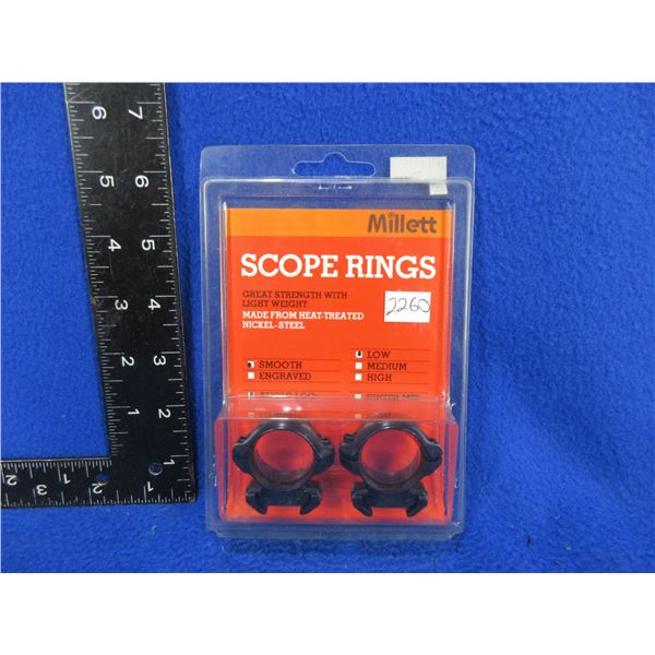 Millet 1" Low Angle-Loc Scope Rings - New Old Stock