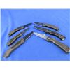 Image 1 : 6 Assorted Folding Lock Blade Knives - 5 have belt clips