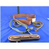 Image 1 : Longhorn XL Leather Belt, 2 Leather Slings & Web Strap