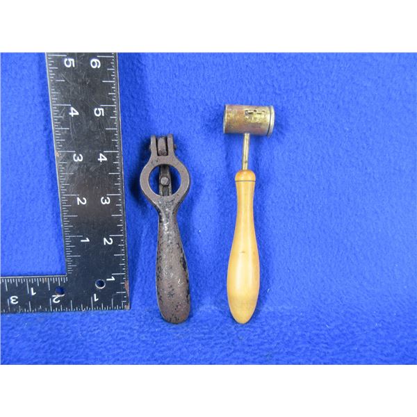Vintage 12 Gauge Reloading Tool & James Dixon Brass Powder Measure