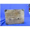 Image 3 : Vintage Wood Box with Padding & Leather Handles - 20 3/4" x 11 1/2" x 9"
