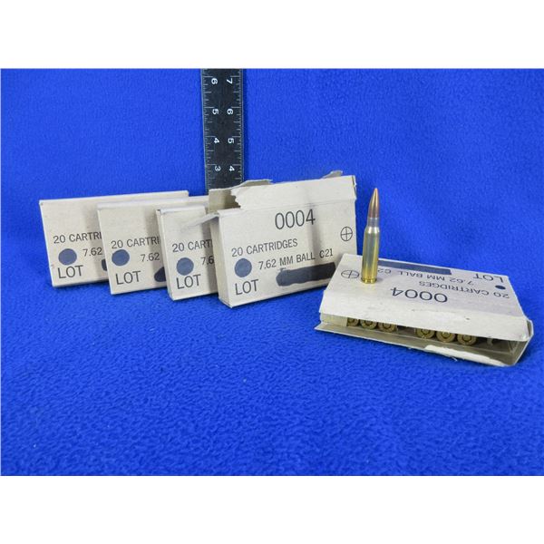 7.62MM Ball C21 (7.62X51) Military Cartridges (Pick Up Only)