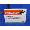 Image 2 : 218 Bee 46gr HP Winchester Cartridges (Pick Up Only) - Box of 50