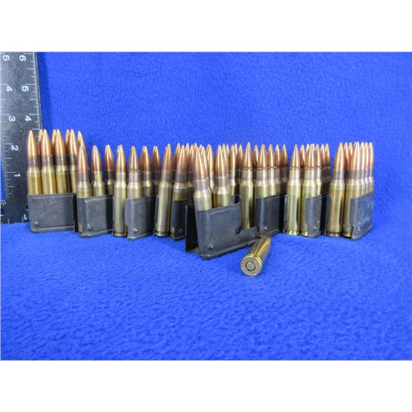 61 - 308 Win. Cartridges in 8 M1 Garand Enbloc 8 Round Clips (Pick Up Only)