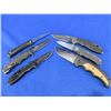 Image 1 : 5 Assorted Folding Lock Blade Clip Knives & 1 Folding Knife